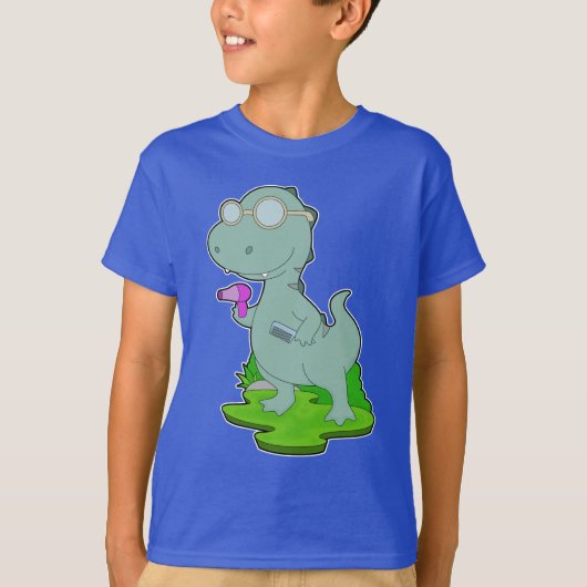 Dinosaurus Kapper Kam Haardroger T-shirt (Voorkant)