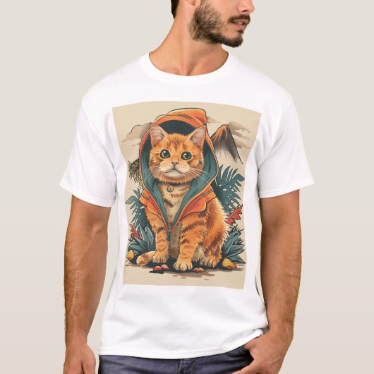 Dinosaurus Kat Verkenner T-shirt (Voorkant)