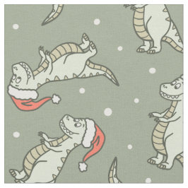 Dinosaurus Kerst Jongen Kerstman Dino T-Rex Salie Stof