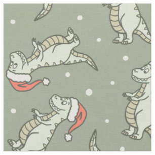 Dinosaurus Kerst Jongen Kerstman Dino T-Rex Salie Stof