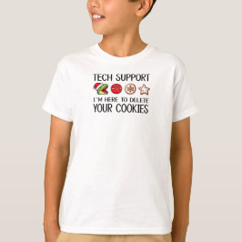 Dinosaurus Kerst Tech Ondersteuning Ik Ben Hier Om T-shirt