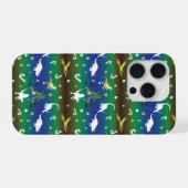 Dinosaurus Kerstboom iPhone Hoesje (Achterkant horizontaal)
