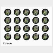 Dinosaurus Kerstboom Rex Kerstcadeaus  Ronde Sticker (Vel)