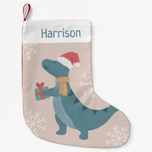 Dinosaurus kerstkous kleine kerstsok