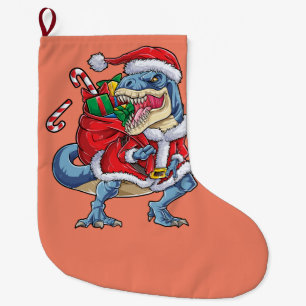 Dinosaurus Kerstman Kerstman T rex Jongens Mannen Grote Kerstsok