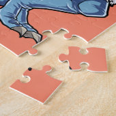 Dinosaurus Kerstman Kerstman T rex Jongens Mannen Legpuzzel (Zijkant)