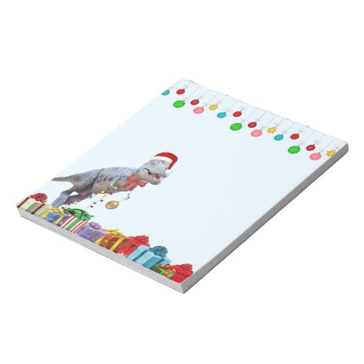 Dinosaurus Kerstmis 5 x 6 Notitieblok (Linkerzijde)