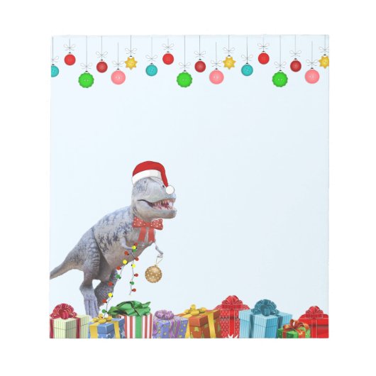 Dinosaurus Kerstmis 5 x 6 Notitieblok (Voorkant)