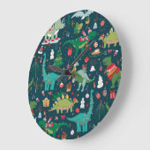 Dinosaurus Kerstmis: Gelukkig Nieuwjaar Grote Klok (Hoek)