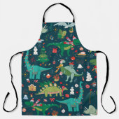 Dinosaurus Kerstmis: Gelukkig Nieuwjaar Schort (Voorkant)