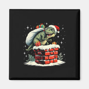 Dinosaurus Kerstmis Kerstman Xmas  Magneet