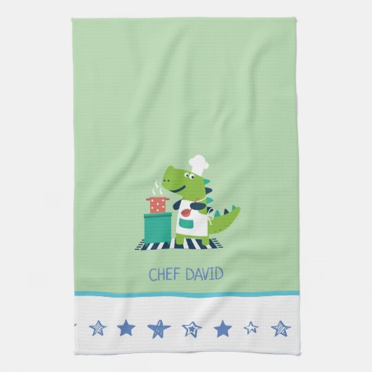 Dinosaurus Keukenhanddoek Chef (Verticaal)