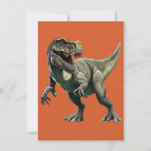 Dinosaurus Kids Verjaardag Dino Dank je kaart (Achterkant)