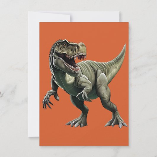 Dinosaurus Kids Verjaardag Dino Dank je kaart (Achterkant)