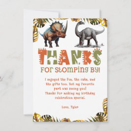 Dinosaurus Kids Verjaardag Dino Dank je kaart