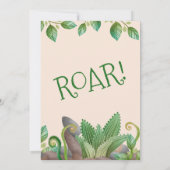 Dinosaurus Kids Verjaardag Dino Kaart (Achterkant)