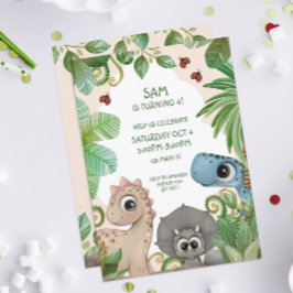 Dinosaurus Kids Verjaardag Dino Kaart