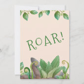 Dinosaurus Kinder 4e Verjaardag Kaart (Achterkant)