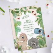 Dinosaurus Kinder 4e Verjaardag Kaart