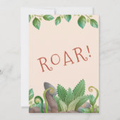 Dinosaurus Kinder 4e Verjaardag Kaart (Achterkant)