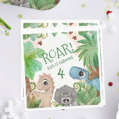 Dinosaurus Kinder 4e Verjaardag Servet