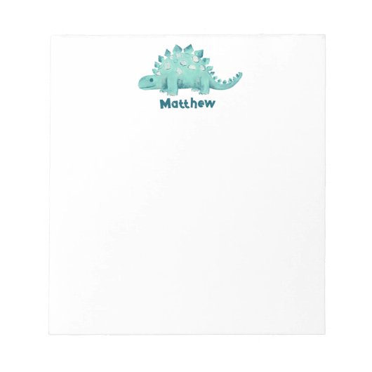 Dinosaurus Kinder naam Notitieblok (Voorkant)