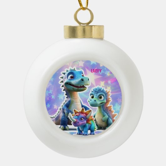 DINOSAURUS KINDER ORNAMENT GEPERSONALISEERD (Voorkant)