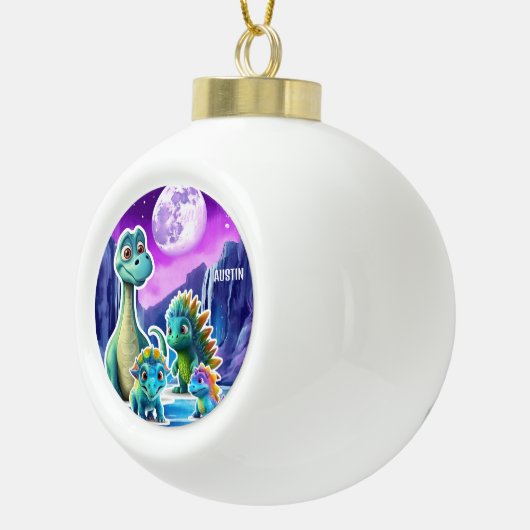 DINOSAURUS KINDER ORNAMENT GEPERSONALISEERD (Rechts)