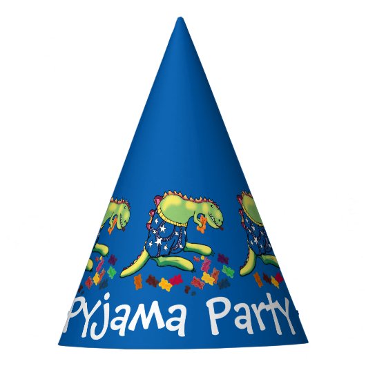 Dinosaurus kinder pyjama feestje feesthoedjes (Voorkant)
