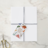 Dinosaurus Kinder Valentijnsdag Cadeaulabel (Met Touw)