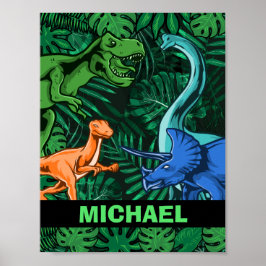 Dinosaurus Kinderen Dino Jurassic Trex Jongen Aanp Poster