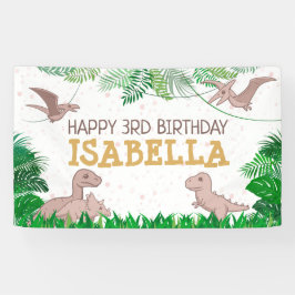 Dinosaurus Kinderen Dino Jurassic Trex Meisje Verj Spandoek