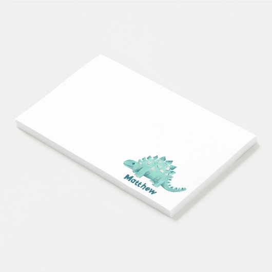 Dinosaurus Kinderen Naam Post-it® Notes (Schuin)