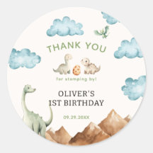 Dinosaurus Kinderen Verjaardag Bedankt