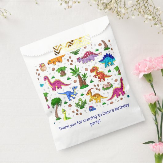 Dinosaurus Kinderen Verjaardag Bedankzakje (Gezegeld)