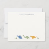Dinosaurus Kinderen Verjaardagskaart Aankondiging (Voorkant)
