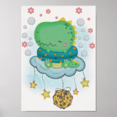 Dinosaurus kinderkamer print Dino kinderkamer post (Voorkant)