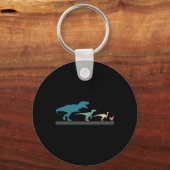 Dinosaurus Kip Evolutie Grappig Vintage Retro 70s Sleutelhanger (Voorkant)
