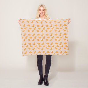 Dinosaurus Kipnugget Zachte Stof Roze Kinderen Fleece Deken