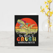  dinosaurus klaar om de kindertuin terug te trekke kaart (Gele Bloem)