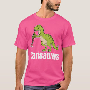 Dinosaurus klarinetspeler Kinder Muziekorkest Clar T-shirt
