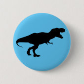 Dinosaurus Kleurrijk Blauw Ronde Button 5,7 Cm (Voorkant)
