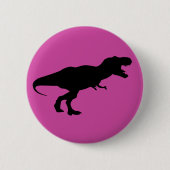 Dinosaurus Kleurrijk Roze Ronde Button 5,7 Cm (Voorkant)