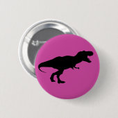 Dinosaurus Kleurrijk Roze Ronde Button 5,7 Cm (Voorkant /achterkant)