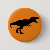 Dinosaurus Kleurrijk Sinaasappel Ronde Button 5,7 Cm (Voorkant)