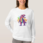 Dinosaurus Kleurrijk T-shirt (Voorkant)