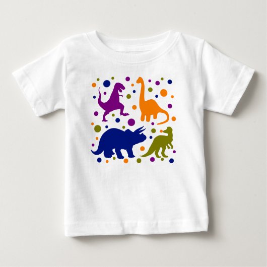 Dinosaurus kleurrijke polka dot baby kinderen (Voorkant)