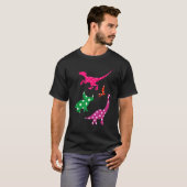 Dinosaurus Kleurrijke Trex Kostuum Internationale  T-shirt (Voorkant volledig)