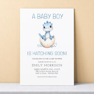 Dinosaurus komt binnenkort uit Dino Baby Boy Showe Kaart
