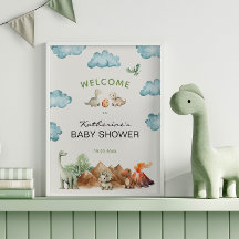 Dinosaurus komt binnenkort uit Ei Baby Shower Welk